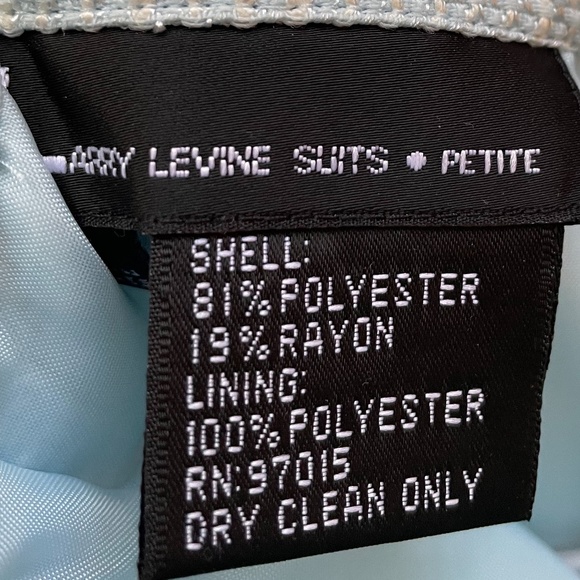 Larry Levine Baby Blue Skirt Suit Set – Size 6P (Like New) - Picture 2 of 8